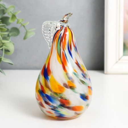 Glass souvenir in glassbreaker "Multi -colored pear" h 140 mm-3