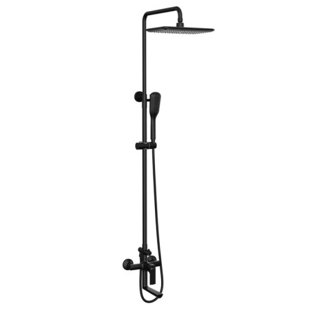 The Lemark Ursus LM7262BL shower system, single -leaf, tropical shower, watering can, black