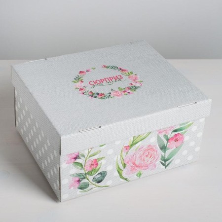 Gift folding box, packaging, Flower Garden, 31 x 25.5 x 16 cm-1