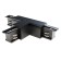 The T-shaped connector for the Technical Tract-31b-R, right-line, 16.6x9.9x3.2 cm, black color is black