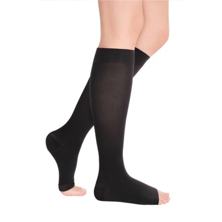 Golphs Compression ID-210 LUMMA IDEALISTA, Size L (IV), Grade 1, Long, Black Color, Open toe-2