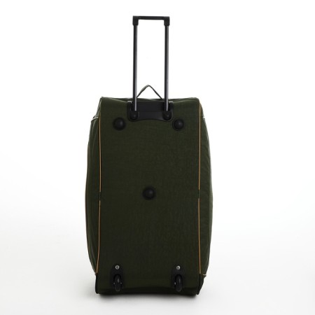 Road bag on wheels, a lightning department, shoes, 3 outer pockets, long belt, khaki color-2