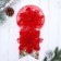 Jewelry decoration "Carved flower" (set 2 pcs) 8.5 cm, red