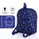 Baby backpack on lightning, external pocket, blue color