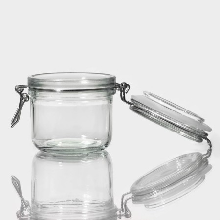 Glass Bank for bulk products with a Gallery Lube Castle, 250 ml, 10.5 × 8.5 cm-2