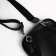 Male bag over the shoulder, Textura, artificial leather, black color