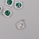 Decor for creativity metal, rhinestones "Medallion" silver 1.8x1.6x0.5 cm