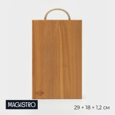 Доска разделочная с верёвочной ручкой Mаgistrо, 29×18×1,2 см, дуб