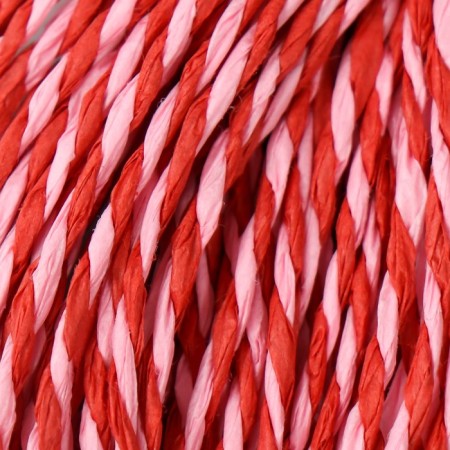 Yarn 100% cellulose "Softino Raffia Color Melange" Washing, Red-Rear 10m-2