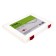 A4 document folder, with red latches, 230 x 305 x 23 mm, transparent case
