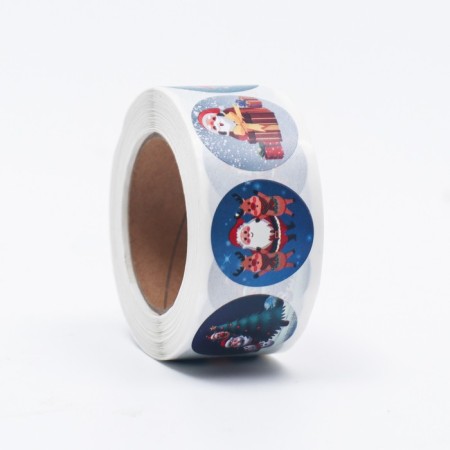 Stickers in the roll "Winter Fun", 500 pcs, 2.5 x 2.5 cm-2