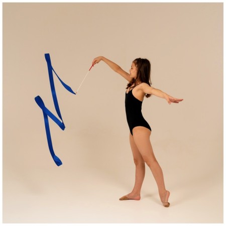 Ribbon for rhythmic gymnastics with a stick Grace Dance, 4 m, blue color-4