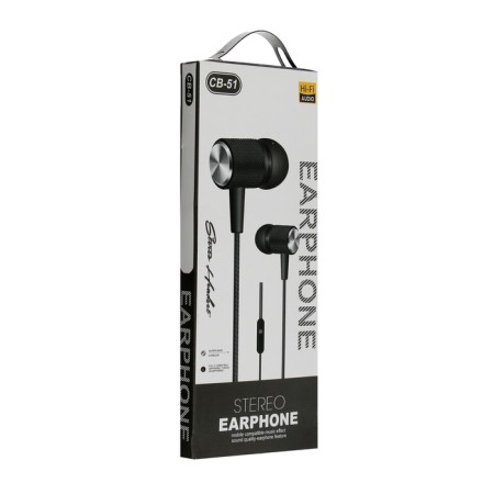Headphones CB-51, wired, vacuum, microphone, 1 m, jack 3.5 mm, black-2