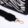 Bag Cross-Bodi with a zipper, black/white color