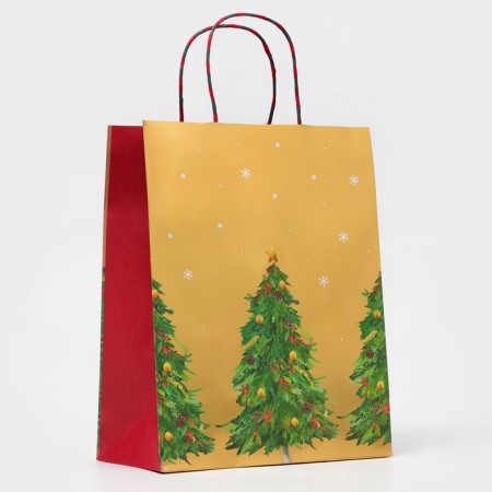Gift package "Christmas tree", with embossing, 26 x 32 x 12 cm