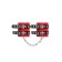 An handcuffs Pecado BDSM, soft with two handle straps, genuine leather, red-black 93243