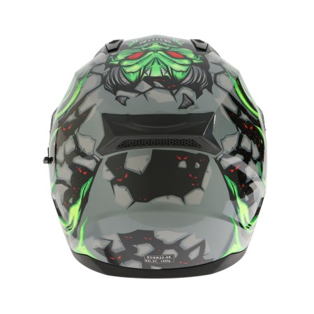 The helmet integral with two visors, size XXL (61), BLD-M67E model, black and green-7