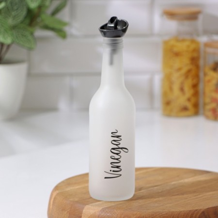 Glass bottle for sauce and oil "Classic", 330 ml, inscription mix