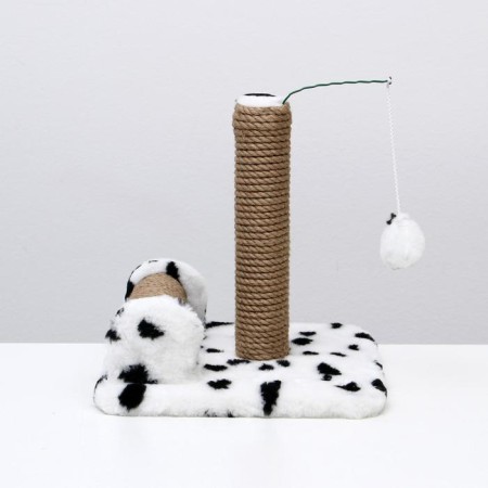 Double clawberry for kittens on a stand, jute, 30 x 28 x 32 cm, Dalmatian-1