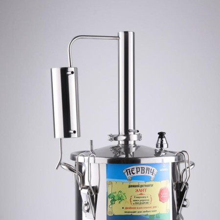 Moonlit apparatus "Pervach Elite", 20t, 20 l, thermometer, overpressure valve, waste drainage, cooling-1