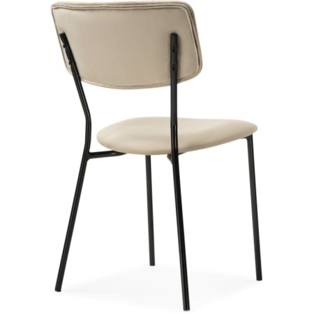 SHEET on a metal frame FIRER Metal/velor, black/gray-beige 46x60x82 cm-3