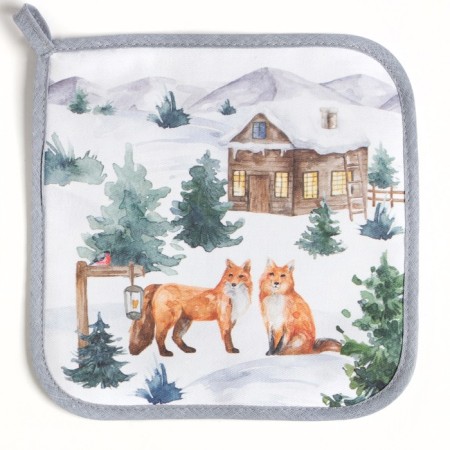 Kitchen "Forest Animals", mittens-output 20x28cm, 19x19cm severity, 100% HL-1