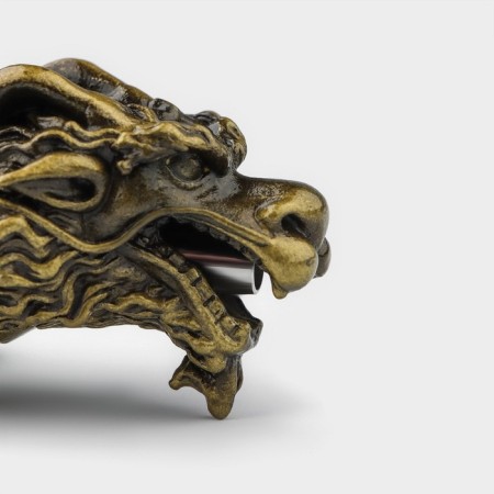 Geyser for the wine Magistro "Dragon", 11 cm, gold color-3