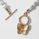 Piece "butterfly" pearl dew, white color in gold, 40 cm