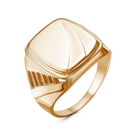 Male ring "ring", pink gilding, 20.5 size
