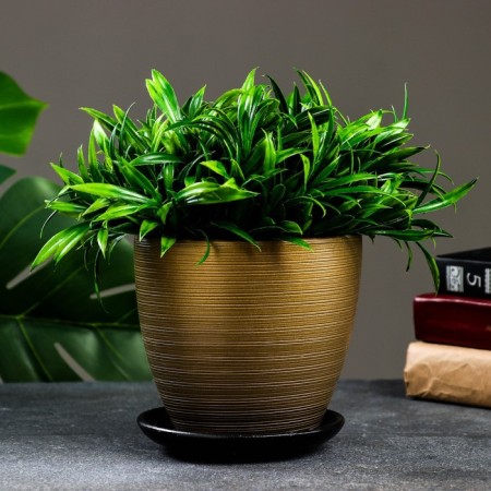 Flower “Amelia” pot of brown, 1.4 liters