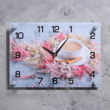 Watching clock, interior "coffee with cinnamon", silent, 25 x 35 cm