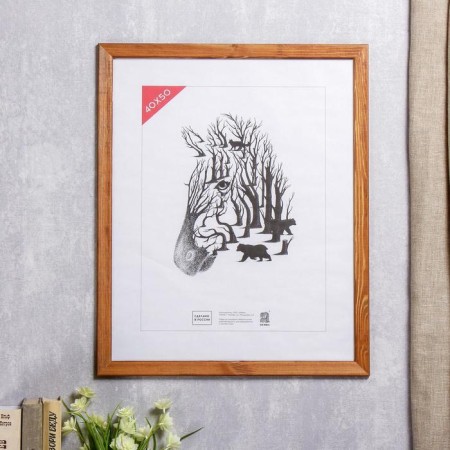 Photo frame 40x50 cm (2501) wood (plastic screen)-1