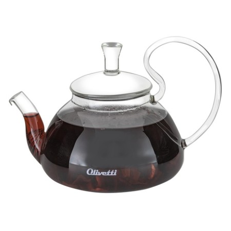 Hot teapot Olivetti Vetro GTK089, heat -resistant glass, 800 ml