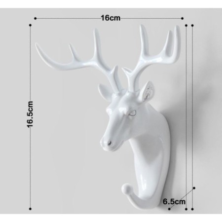 Nast-Hall decor "Deer" 16.5 x 16 cm, white-5