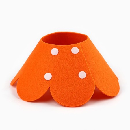 Soft collar for animals Fetire, orange cent, size S-5