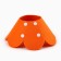 Soft collar for animals Fetire, orange cent, size S