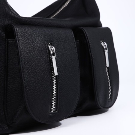 Bagon-tout on lightning, 3 outer pockets, black color-4