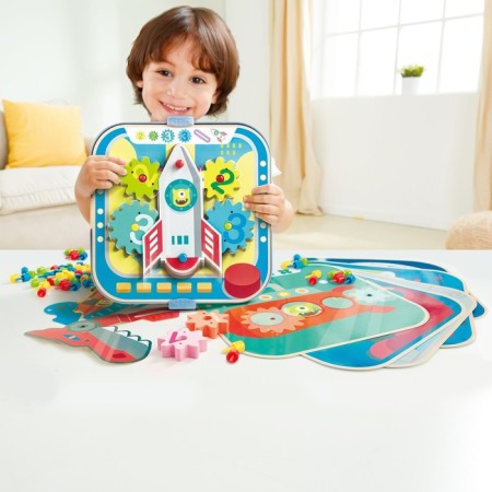 Developer for children, mosaic "Clothing gears", 6 backgrounds, 13 accessories-1
