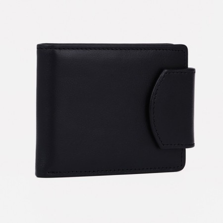 Male purse on the button, black color