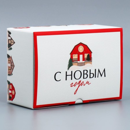 Folding box "houses", 22 x 15 x 10 cm, new year-1