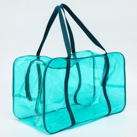 Bag in the maternity hospital 30x50x25, colored PVC, turquoise color-1