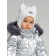 Hat-shuttle for a girl, size 46, color light gray