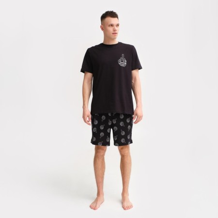 Pajama men's kaftan "f*ck you" R.50, black-4