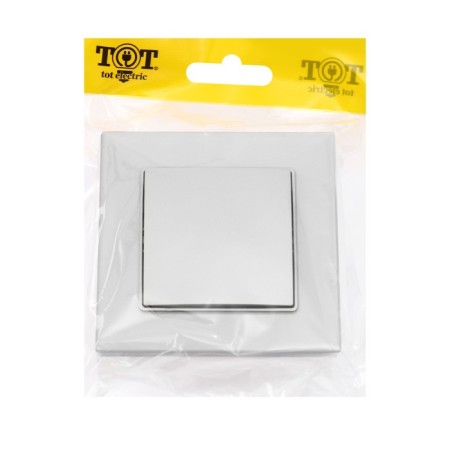 Tot Matte Glass switch, 10 a, 1 cl., Hidden, glass, silver-4