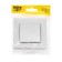 Tot Matte Glass switch, 10 a, 1 cl., Hidden, glass, silver