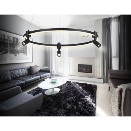 Suspended controlled LED lamp Ambrella Light, Linetech, FL5293, LED, 54 W, 4050LUM, 3000-6400K, black color black-1