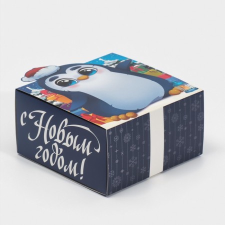 Folding box "Penguin", 15 x 15 x 8 cm, new year-1