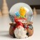 Souvenir Polystone Water Ball "Dwarf with a bag and a sleigh with gifts" 7x8x9 cm