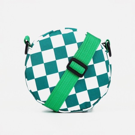 Bag's bag with lightning, external pocket, adjustable belt, green color-1
