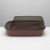 Toilet with transparent sides with a scoop and filter, 50 x 34 x 18 cm, brown
